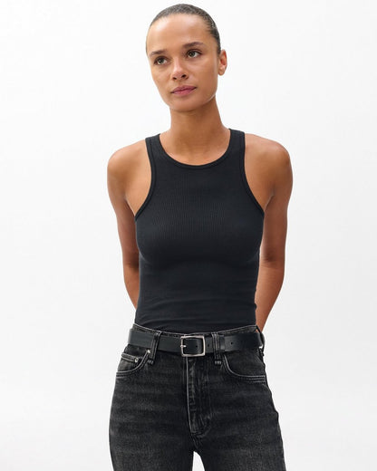 The Essential Rib Tank - Black