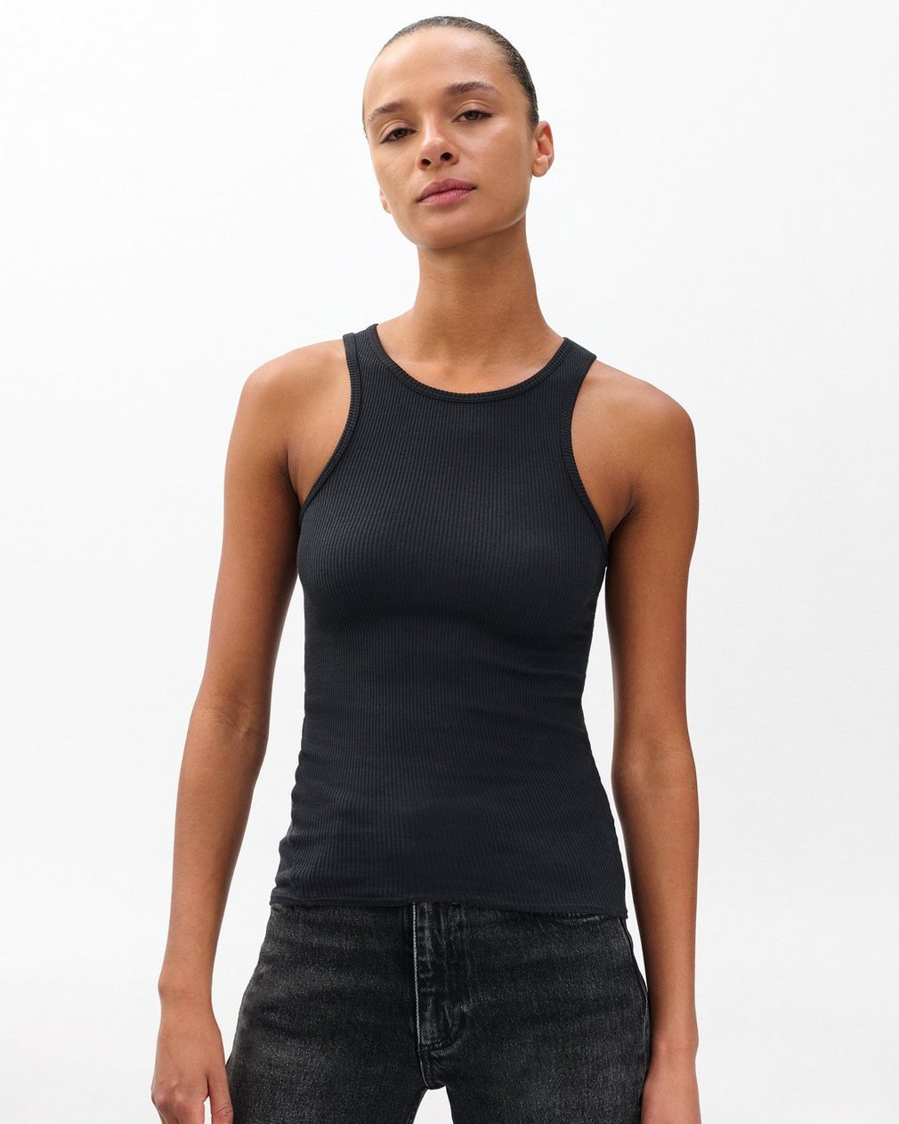 The Essential Rib Tank - Black