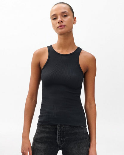The Essential Rib Tank - Black