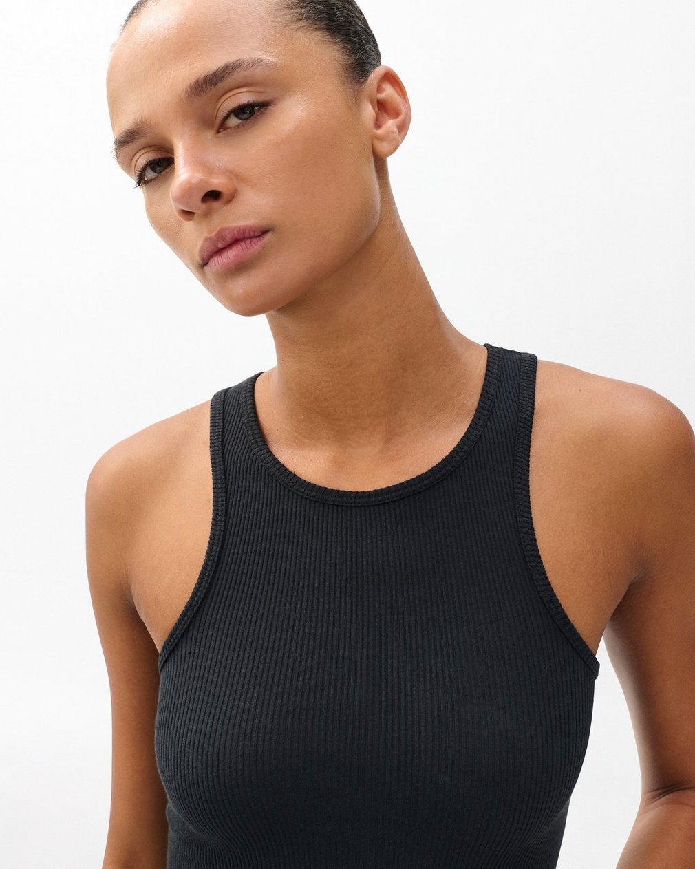 The Essential Rib Tank - Black