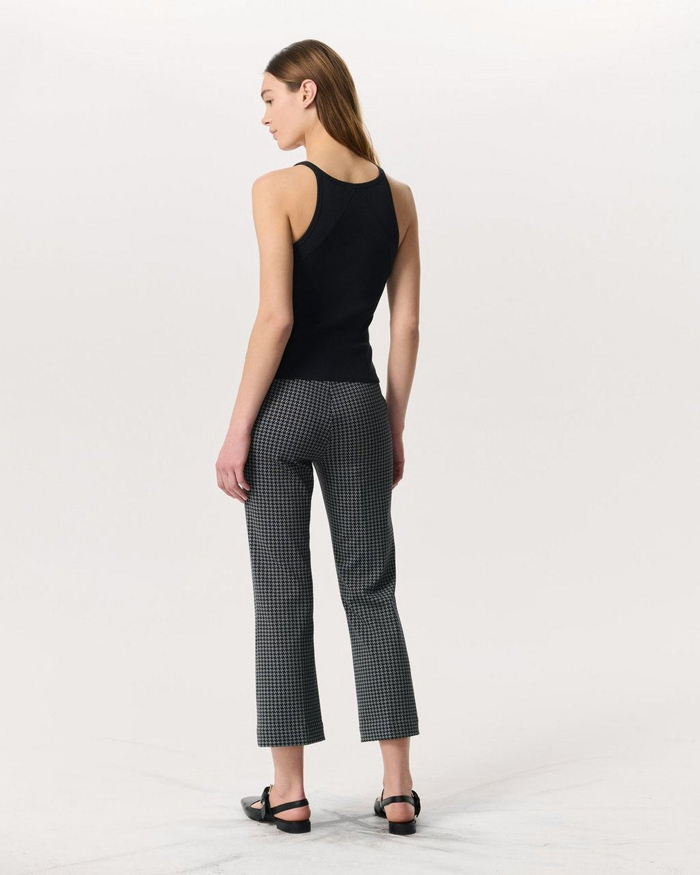 Essential Rib String Tank - Black