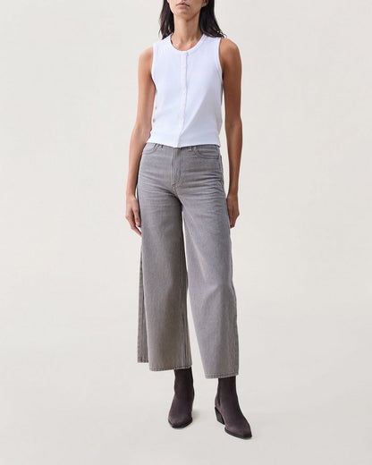 Essie Ribbed Tank Top - White
