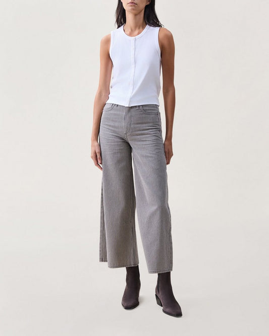 Essie Ribbed Tank Top - White