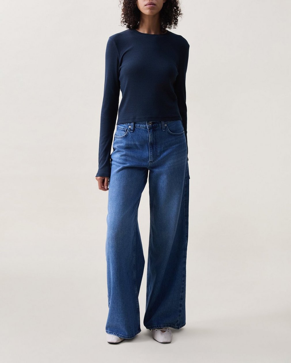 Essie Ribbed Cropped Tee - Salute