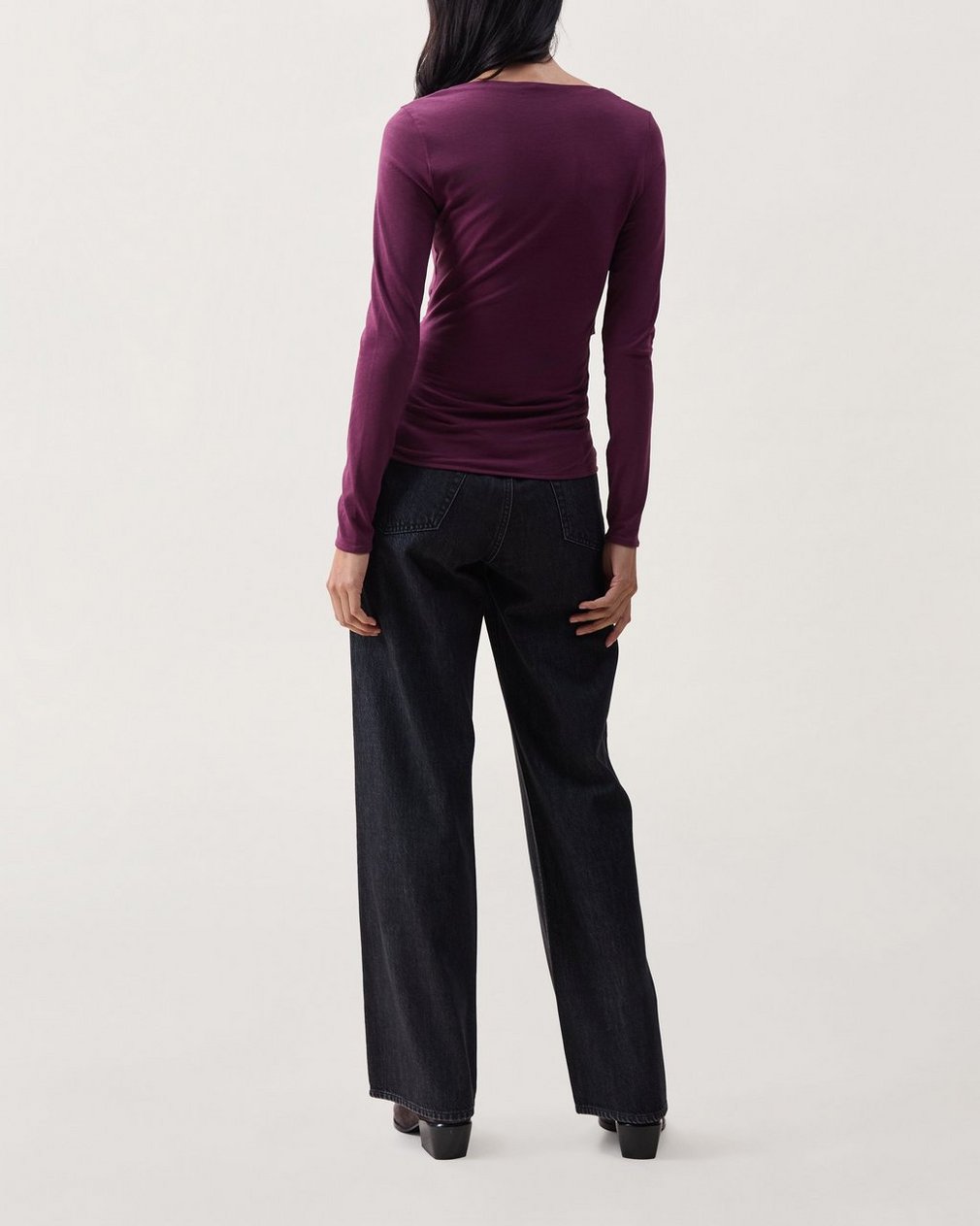 Lucy Ruched Top - Dark Berry