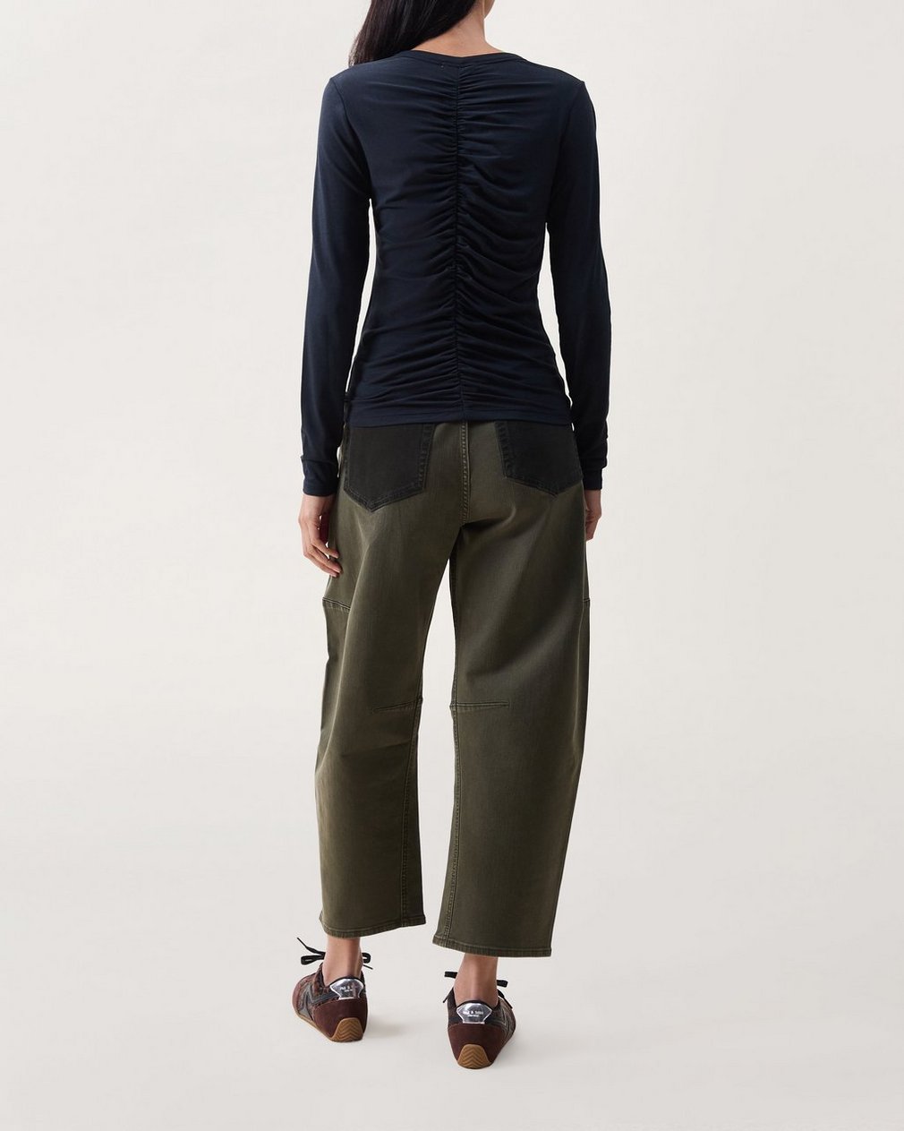Lucy Shirred Top - Black