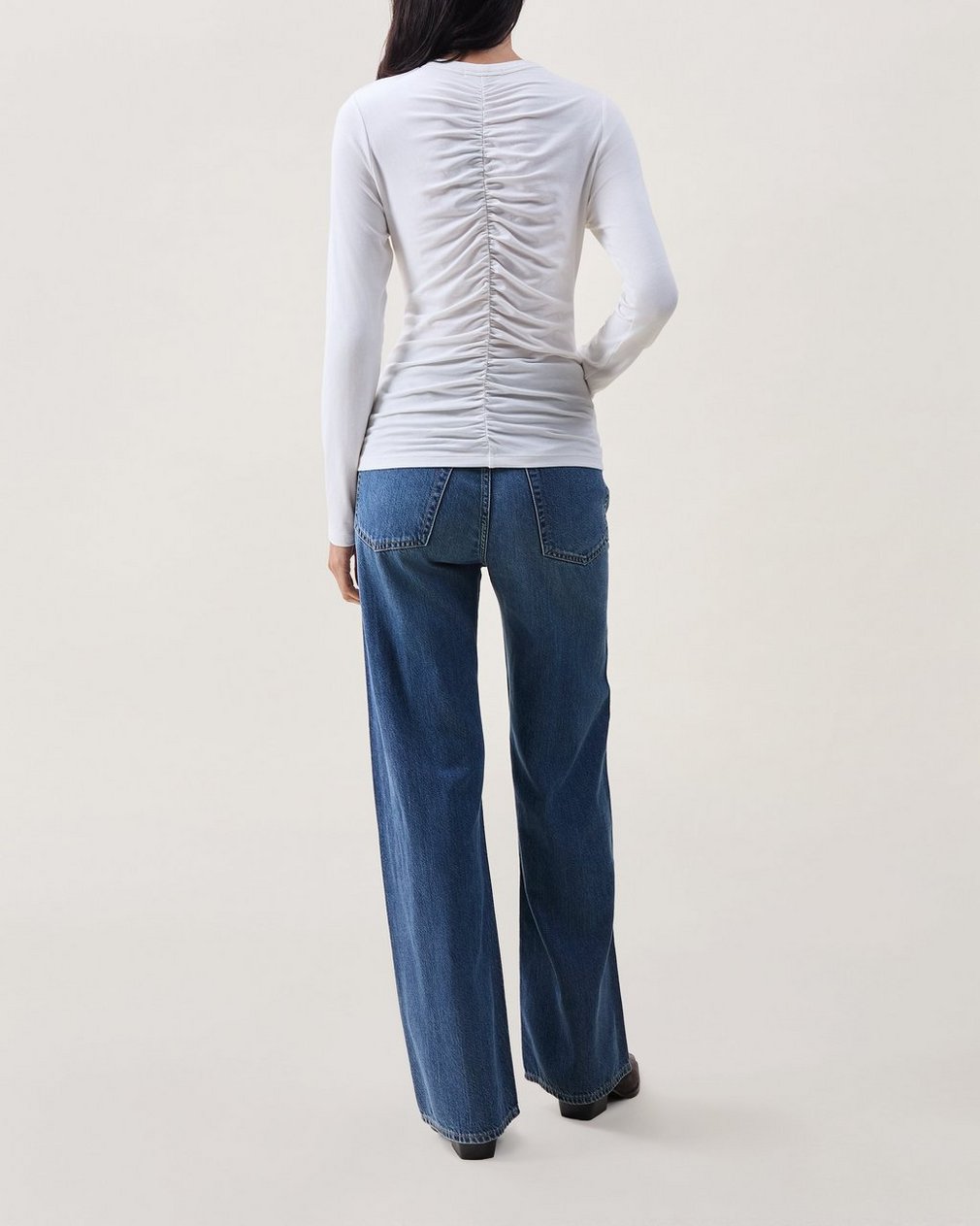 Lucy Shirred Top - Chalk