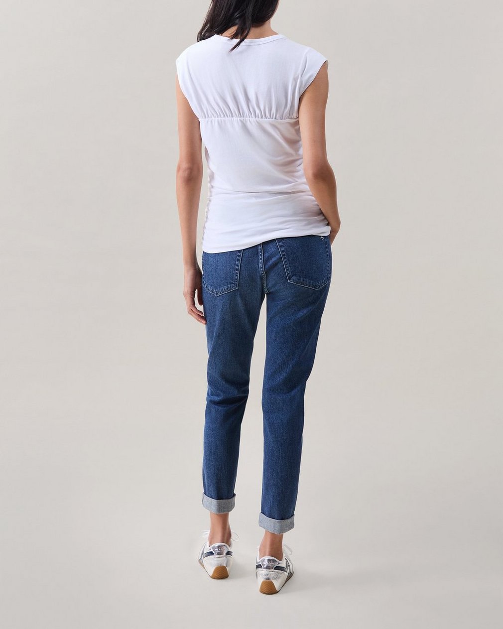 The Jersey Banded Top - White