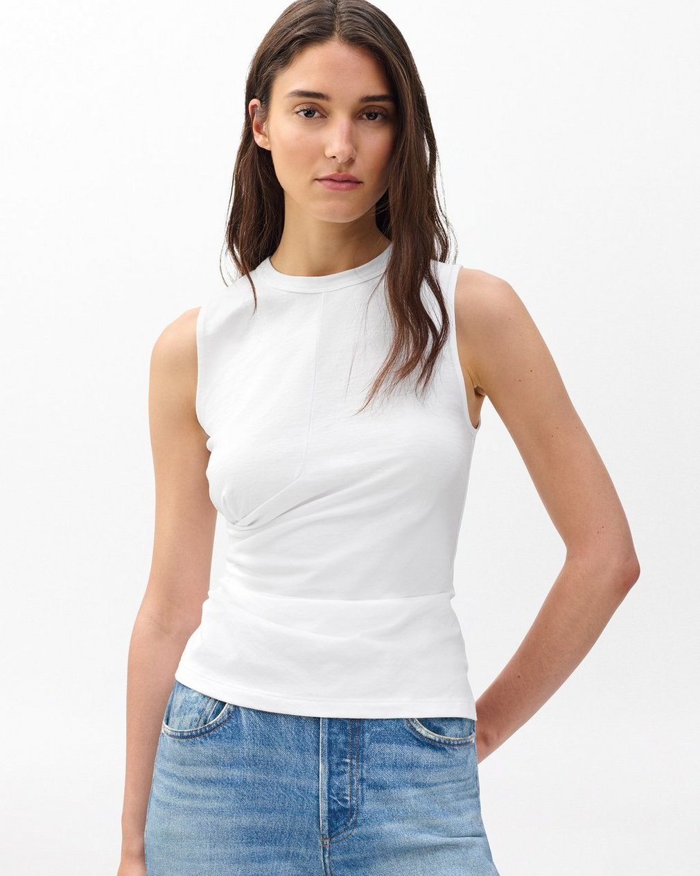Mica Wrap Tank - White