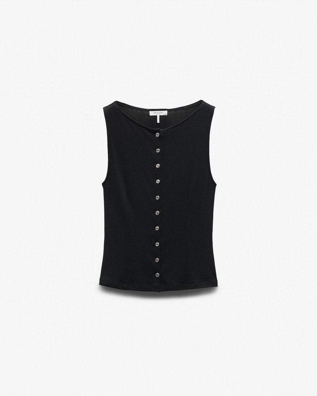 The Knit Boatneck Vest - Black
