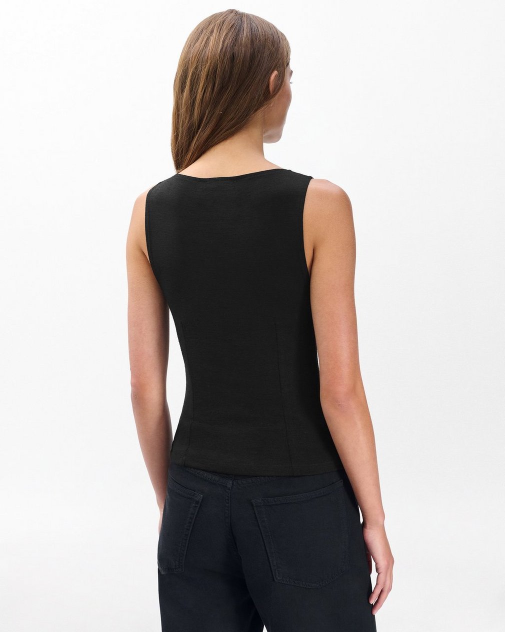 The Knit Boatneck Vest - Black