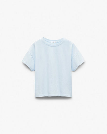 Kelly Boxy Cotton Tee - Sky Blue