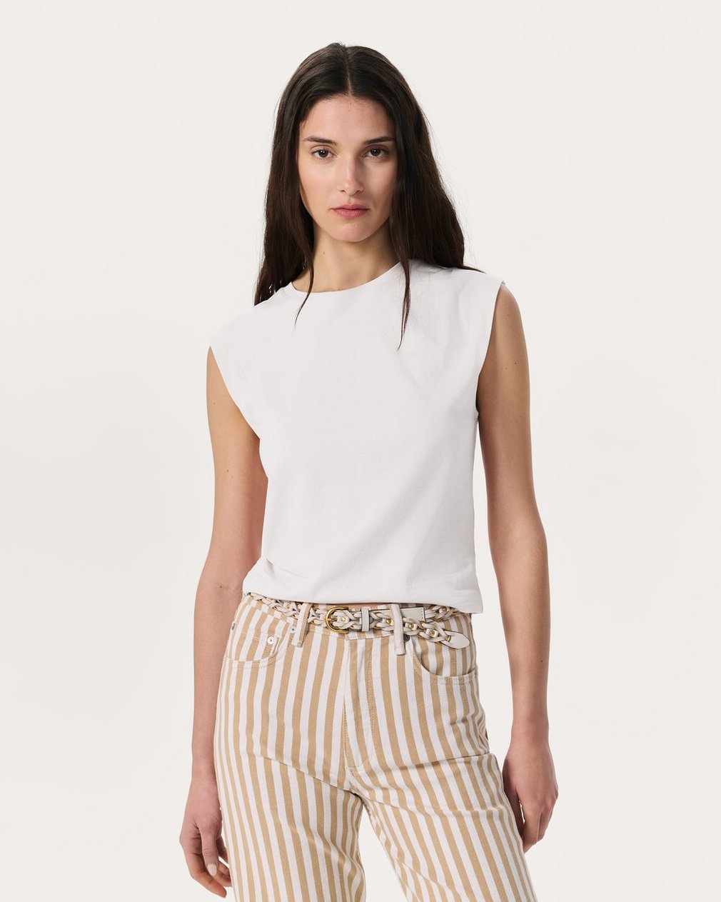 Mica Sleeveless Top - White