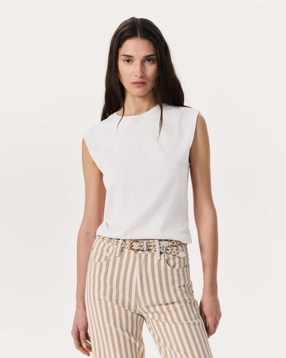 Mica Sleeveless Top - White