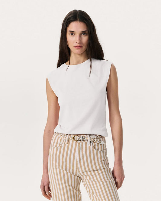 Mica Sleeveless Top - White