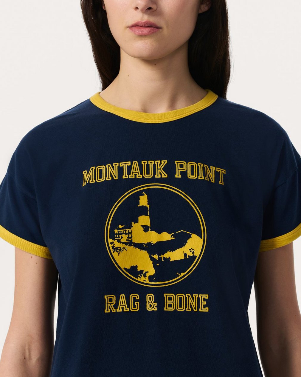 Montauk Boxy Graphic Tee - Navy