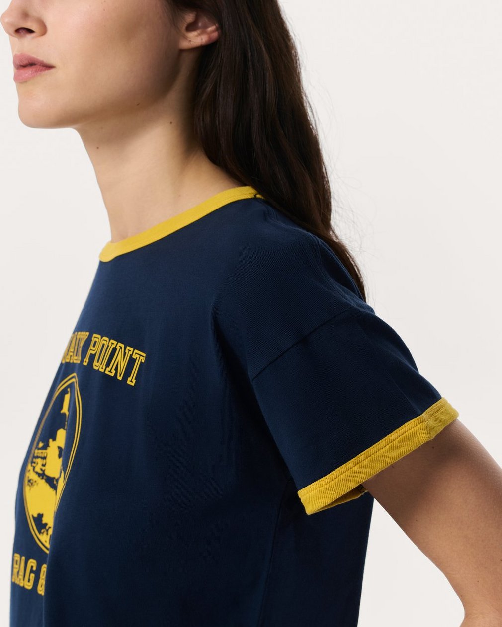 Montauk Boxy Graphic Tee - Navy