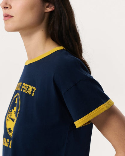 Montauk Boxy Graphic Tee - Navy