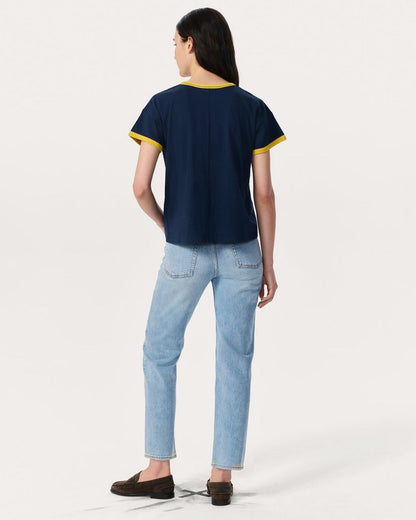 Montauk Boxy Graphic Tee - Navy