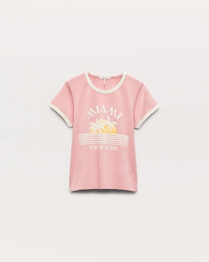 Miami Boxy Graphic Tee - Blush