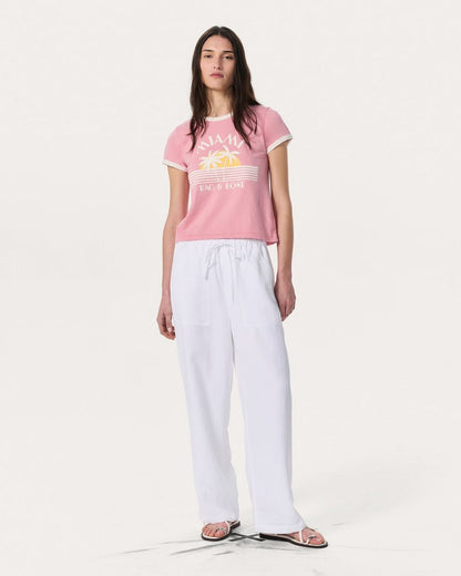 Miami Boxy Graphic Tee - Blush
