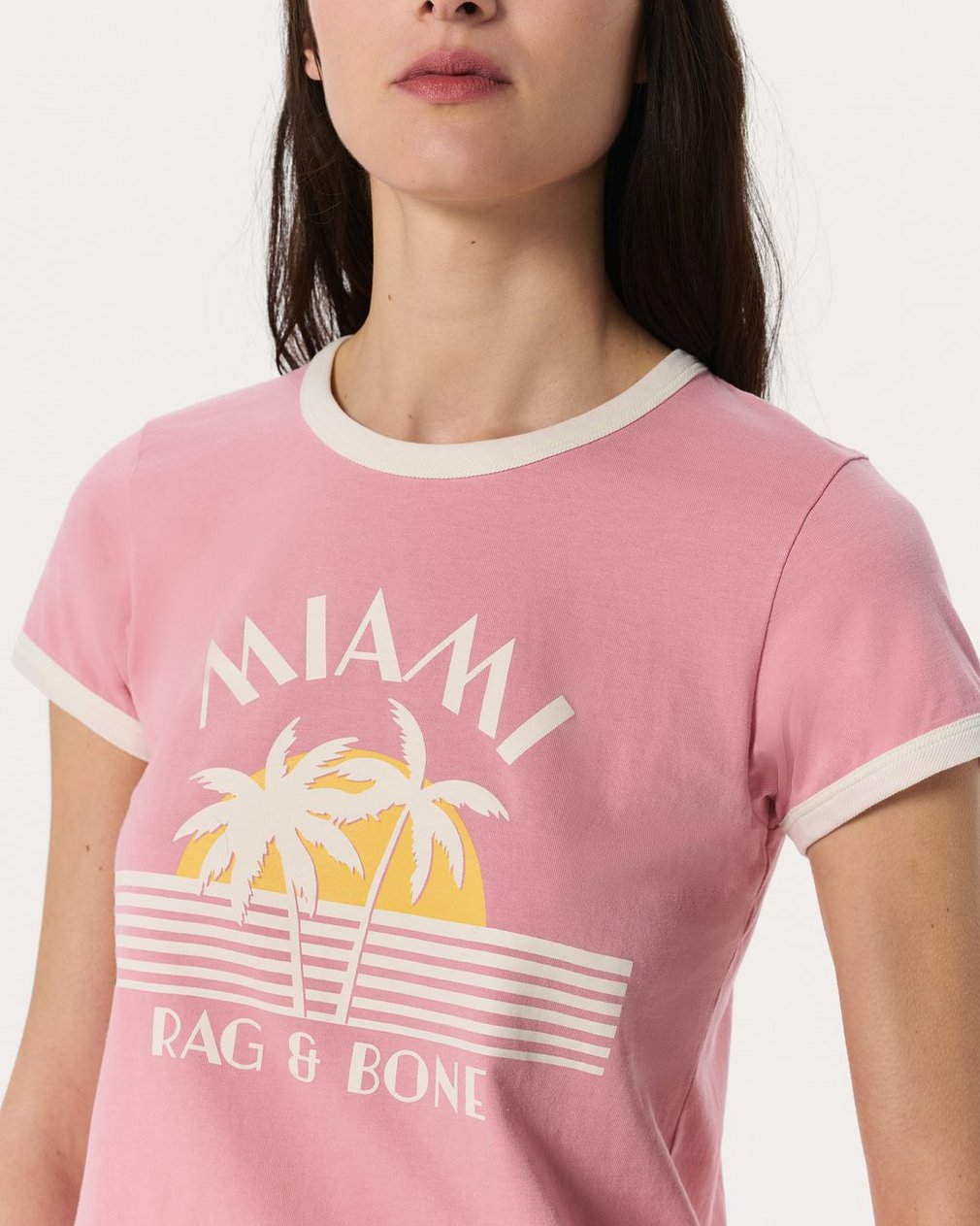 Miami Boxy Graphic Tee - Blush
