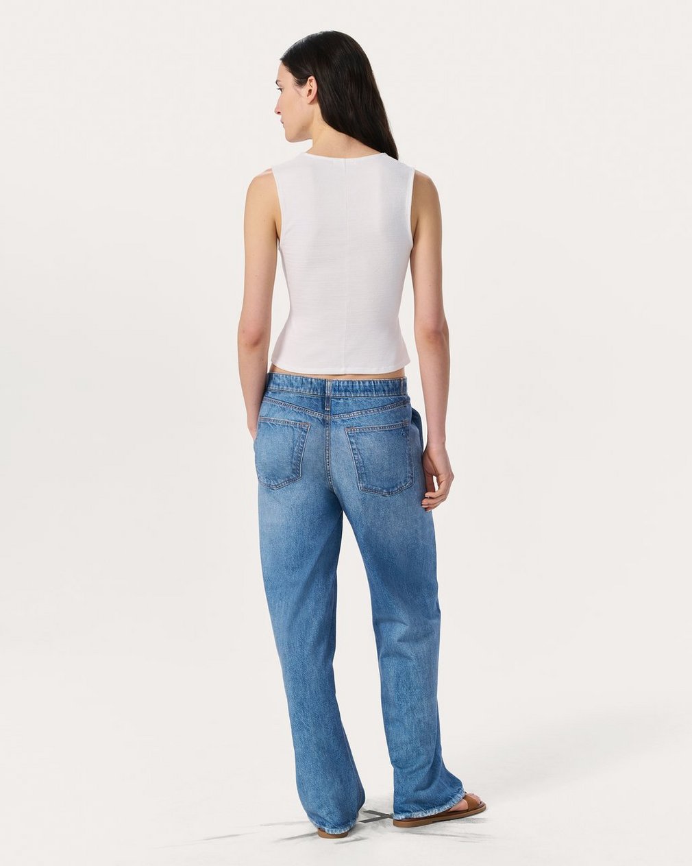 Knit Button Tank Top - Chalk