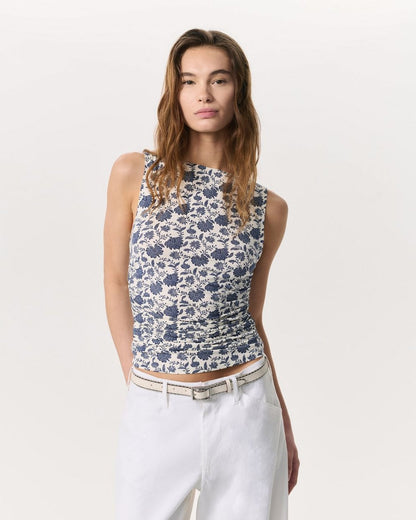 Luca Floral Shirred Tank Top - Salute Multi
