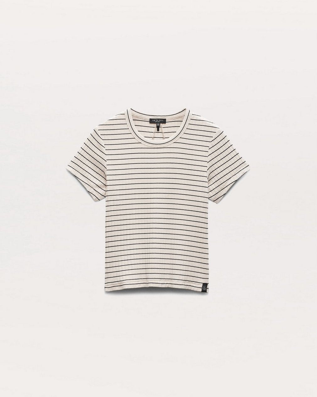 Luca Striped Ribbed-Knit Baby T-Shirt - Ivory Multi