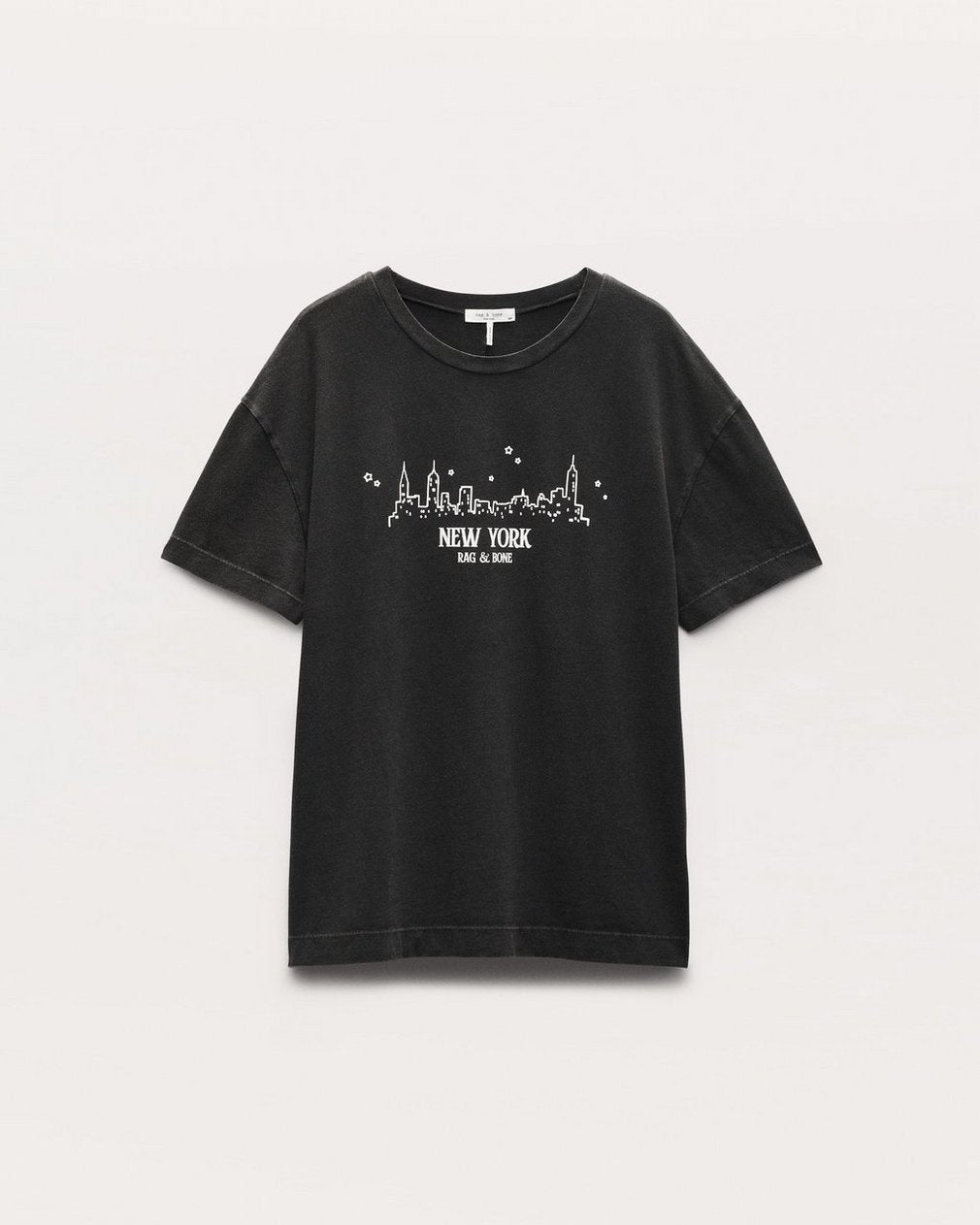 NYC Skyline Graphic Tee - Washed Black