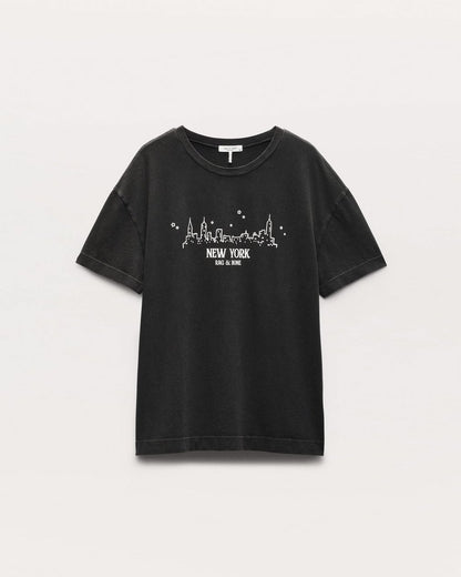 NYC Skyline Graphic Tee - Washed Black