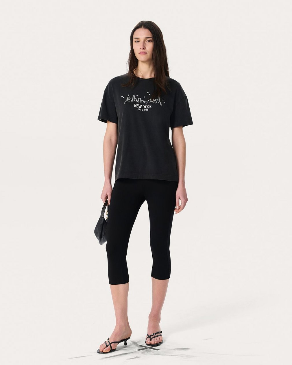 NYC Skyline Graphic Tee - Washed Black