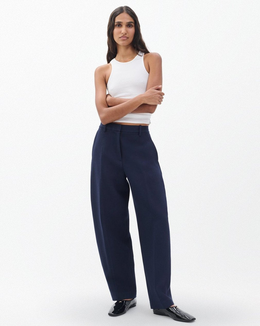 Vicky Tailored Barrel Pants - Sapphire Blue