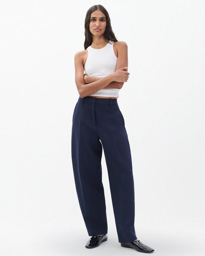 Vicky Tailored Barrel Pants - Sapphire Blue