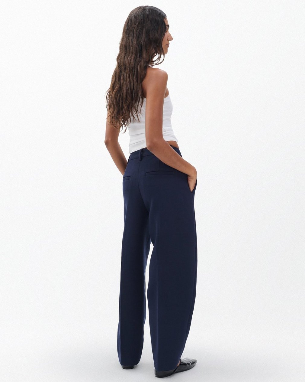 Vicky Tailored Barrel Pants - Sapphire Blue
