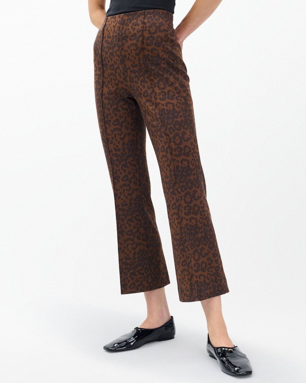 Irina Leopard-Print Kick Flare Pants - Leopard