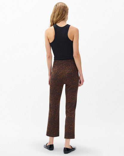 Irina Leopard-Print Kick Flare Pants - Leopard
