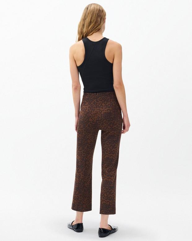 Irina Leopard-Print Kick Flare Pants - Leopard