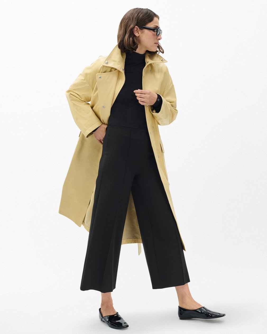 Irina Wide-Leg Culotte - Black