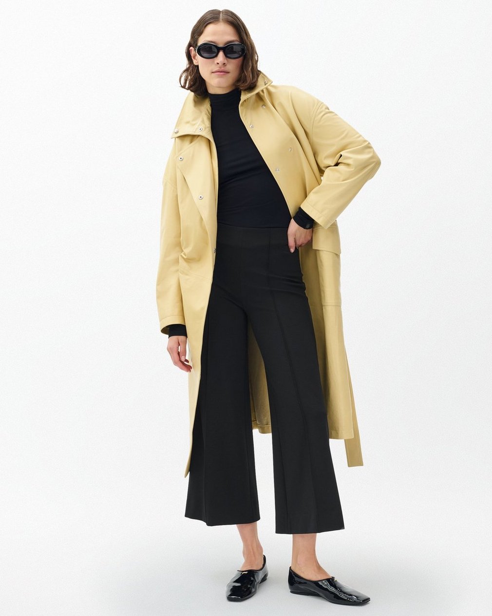 Irina Wide-Leg Culotte - Black
