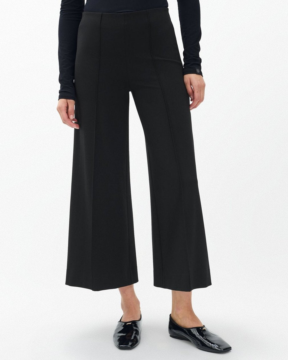 Irina Wide-Leg Culotte - Black