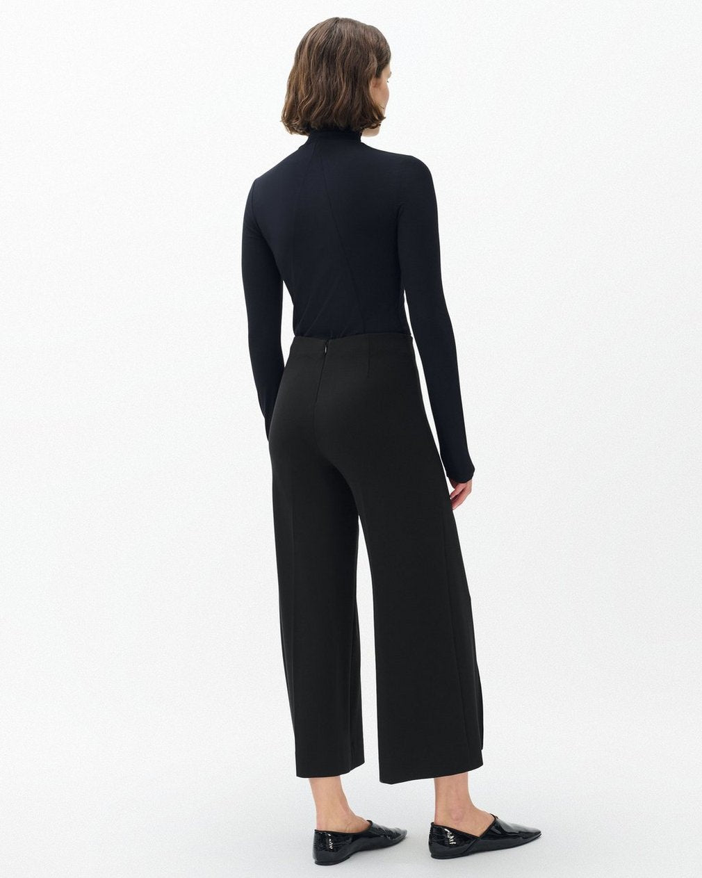 Irina Wide-Leg Culotte - Black