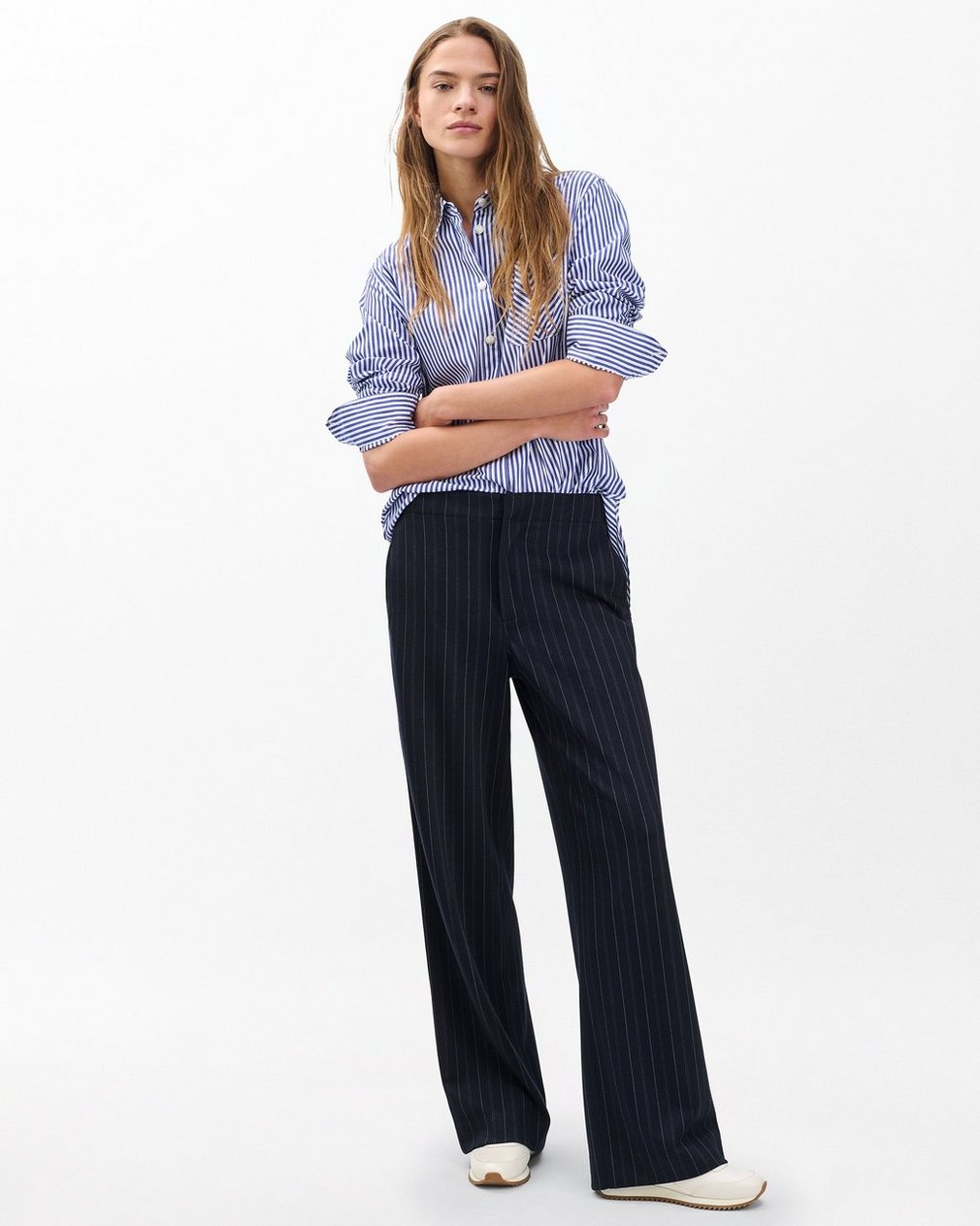 Irina Tailored Pants - Navy Multi