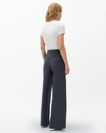 Irina Striped Tailored Pants - Grey Stripe
