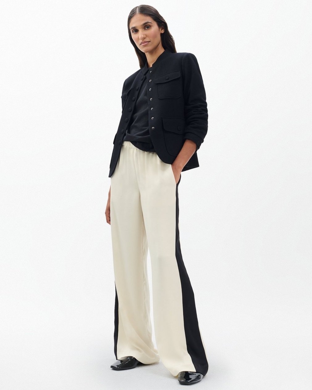 Olivia Striped Pants - Turtledove