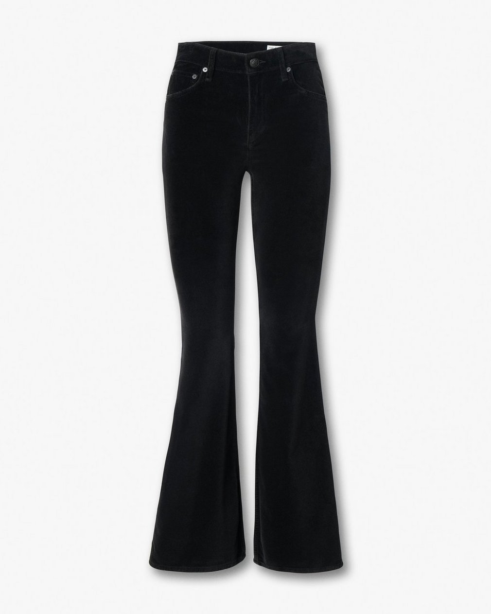 Dahlia Flare Velvet Pants - Black Velvet