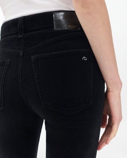Dahlia Flare Velvet Pants - Black Velvet