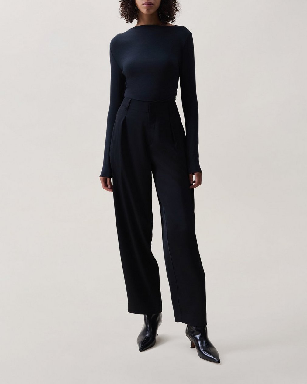Douglas Satin Pants - Black