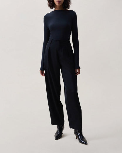 Douglas Satin Pants - Black