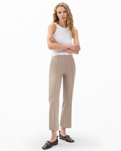 Irina Kick Flare Pants - Heather Oatmeal